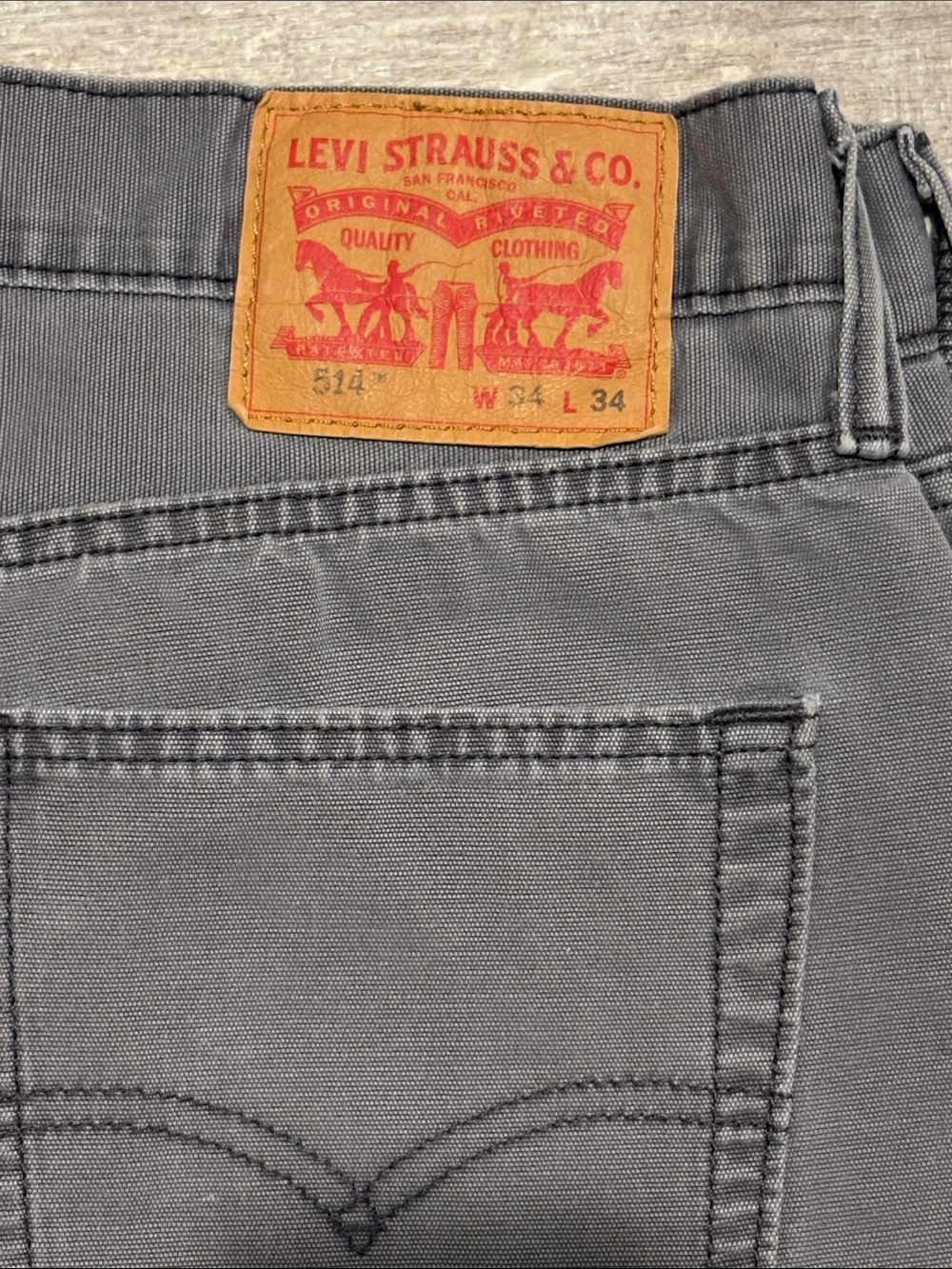 blue gray 514 slim fit levis 34 W 34 L